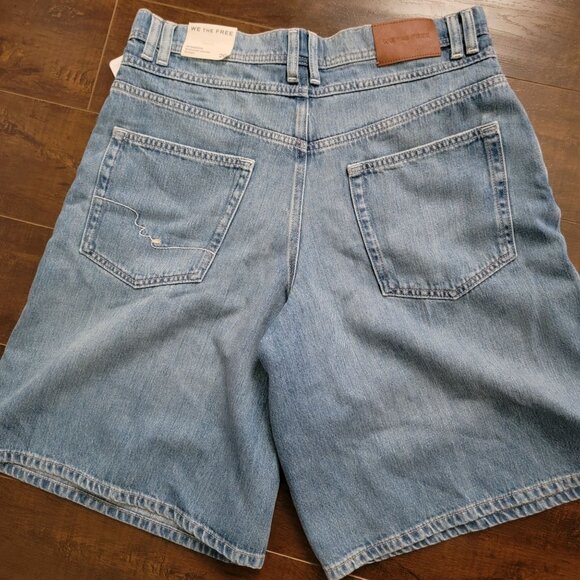 Free People Interstate Slouchy Denim Shorts Womens 29 Casual Y2K Jorts Relaxed - Picture 8 of 8